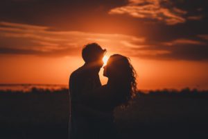 couple under the sunset